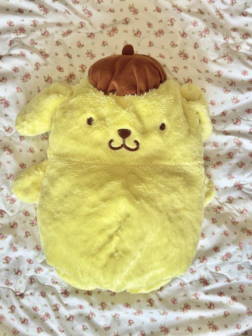 Sanrio Pompompurin Plush Toy SEGA (Category: Plushies & Soft Toys) located in Manila. Submitted by moraxna (Listing ID 1446384642, Image 1). Description: 🧸 Selling Pompompurin Stuffed Toy 💛 Looking for a new home for this cutie! 🍮 Pompompurin Stuffed Toy 📏 Approx. 18 inches tall ✨ Good condition 🪡 Has a small stitched repair on the back (see photos) 💌 RFS: Need funds for my doggo’s needs. 🐶 💰 Price: Negotiable 📍 Location: Valenzuela 🚚 M
