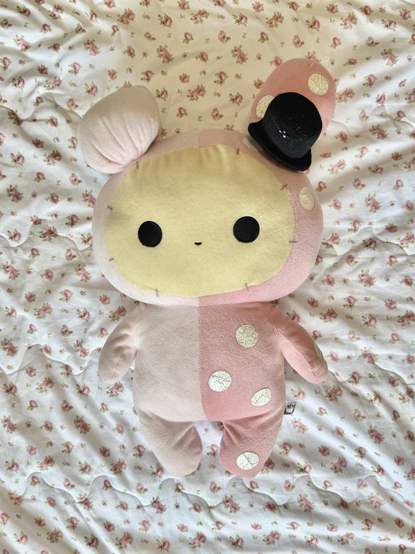 San-x Sentimental Circus Shappo Plush Toy (Category: Plushies & Soft Toys) located in Manila. Submitted by moraxna (Listing ID 1446386697, Image 2). Description: 🧸 Selling Sentimental Circus Shappo Plush 🤍🩶 Looking for a new home for this cutie! 🎪 Sentimental Circus Shappo Plush 📏 Approx. 19 inches tall ✨ Good condition 💧 Issue: The white polka dot prints have cracked over time, and the original detail on the hat is missing. I bought it lik