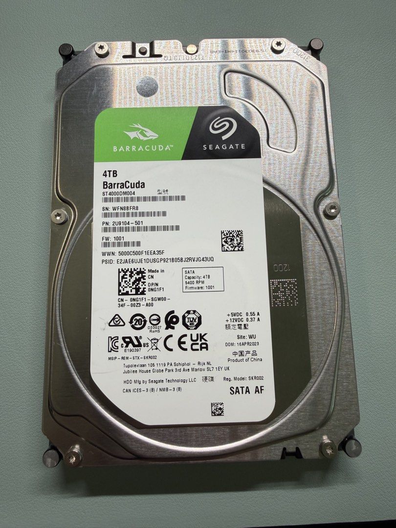 Seagate Barracuda 4TB Hard Drive ST4000DM004