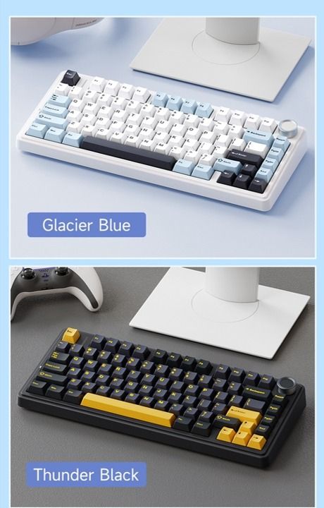 [SEALED] AULA F75 Mechanical Gaming Keyboard Trimode Wireless Wired Bluetooth (Category: Computer Keyboard) located in Imus. Submitted by dracox_21 (Listing ID 1446369216, Image 2). Description: Both colors available.