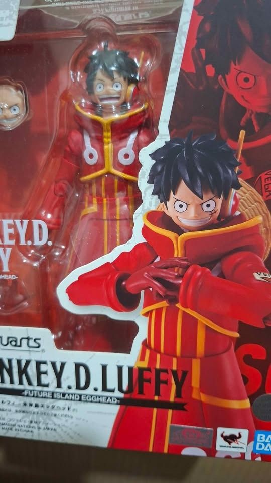 s.h.figuarts Monkey D. Luffy Future Island Egghead Action Figure (Category: Figurines & Statues) located in Imus. Submitted by ToyBlazePH (Listing ID 1446409444, Image 3). Description: - S.H.Figuarts Monkey D. Luffy figure - Future Island Egghead arc version - Highly detailed action figure - Includes interchangeable face parts - Comes with accessories - Great for One Piece fans and collectors.