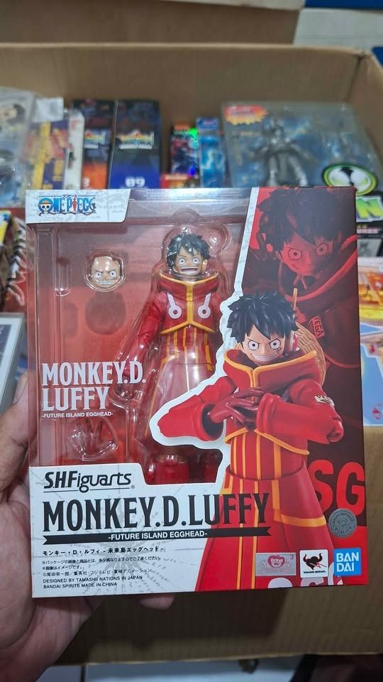 s.h.figuarts Monkey D. Luffy Future Island Egghead Action Figure (Category: Figurines & Statues) located in Imus. Submitted by ToyBlazePH (Listing ID 1446409444, Image 1). Description: - S.H.Figuarts Monkey D. Luffy figure - Future Island Egghead arc version - Highly detailed action figure - Includes interchangeable face parts - Comes with accessories - Great for One Piece fans and collectors.