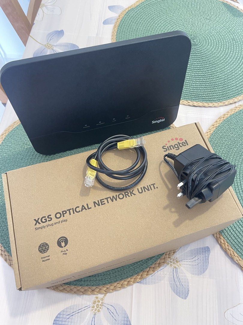 Singtel XGS Optical Network Unit with Wifi Router