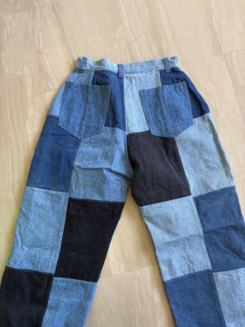 Size 39 Patchwork Jeans (Category: Jeans & Leggings) located in Singapore. Submitted by dan.jpg (Listing ID 1446366348, Image 2). Description: Fits 38-39 Brand new.