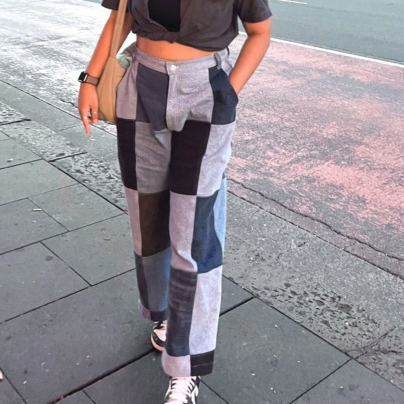 Size 39 Patchwork Jeans (Category: Jeans & Leggings) located in Singapore. Submitted by dan.jpg (Listing ID 1446366348, Image 1). Description: Fits 38-39 Brand new.