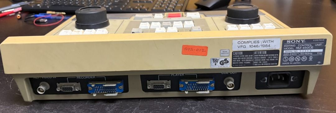 Sony RM-401 Editing Control Unit494775538413086721