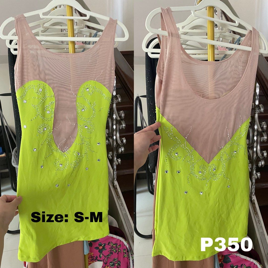 Sparkly Mesh Top Dress Lime Green (Category: Dresses) located in Caloocan City. Submitted by anjpot (Listing ID 1446368369, Image 1). Description: - Cute lime green dress - Size S-M - Sparkly sheer top with V-neck and rhinestone details - Ideal for parties or a night out - Price: P350 - Feel free to ask questions!.