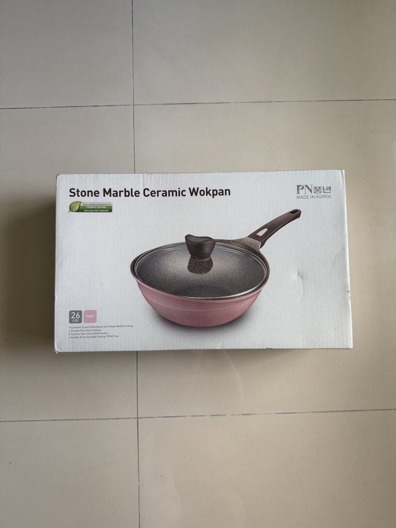 Stone Marble Ceramic Wokpan 26cm