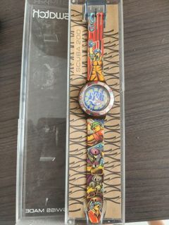 1996 Pop Swatch Tappeto Swiss Quartz Watch Morocco, Men's Fashion