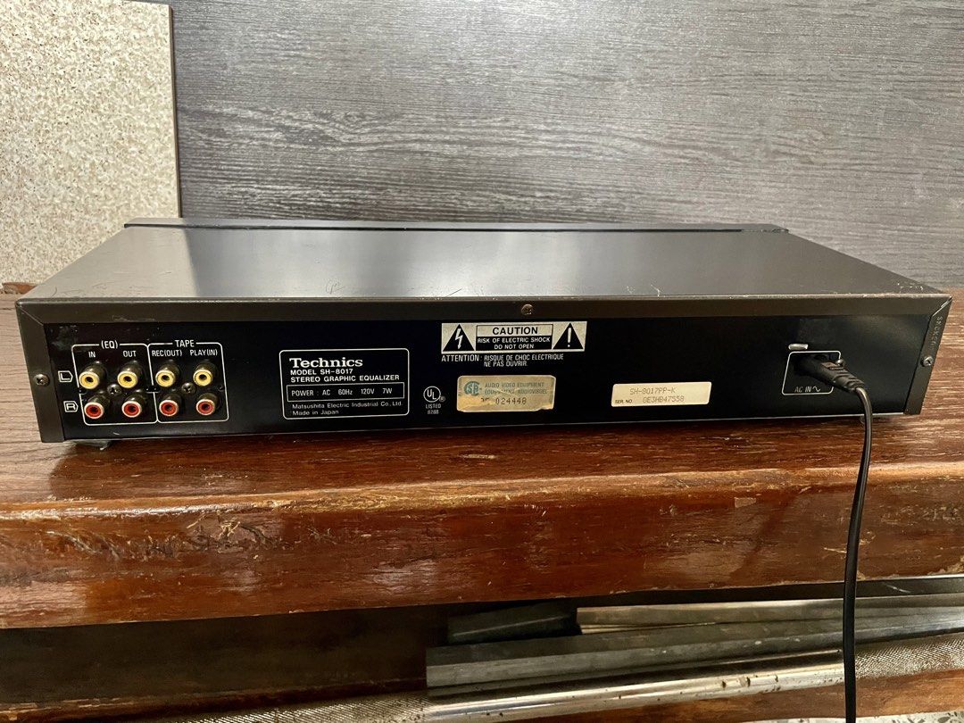Technics SH-8017 Stereo Graphic Equalizer (Category: Soundbars, Speakers & Amplifiers) located in Quezon City. Submitted by rsv.regor (Listing ID 1446520567, Image 3). Description: For sale: - Technics SH-8017 Stereo Graphic Equalizer - 10 Bands per Channel - Made in Japan - Connects via RCA Inputs and Outputs - Tape In/Out functionality - Power: AC 120V, 7W (US version) - In excellent working condition - no issue - No issue - for pick-up lalamov