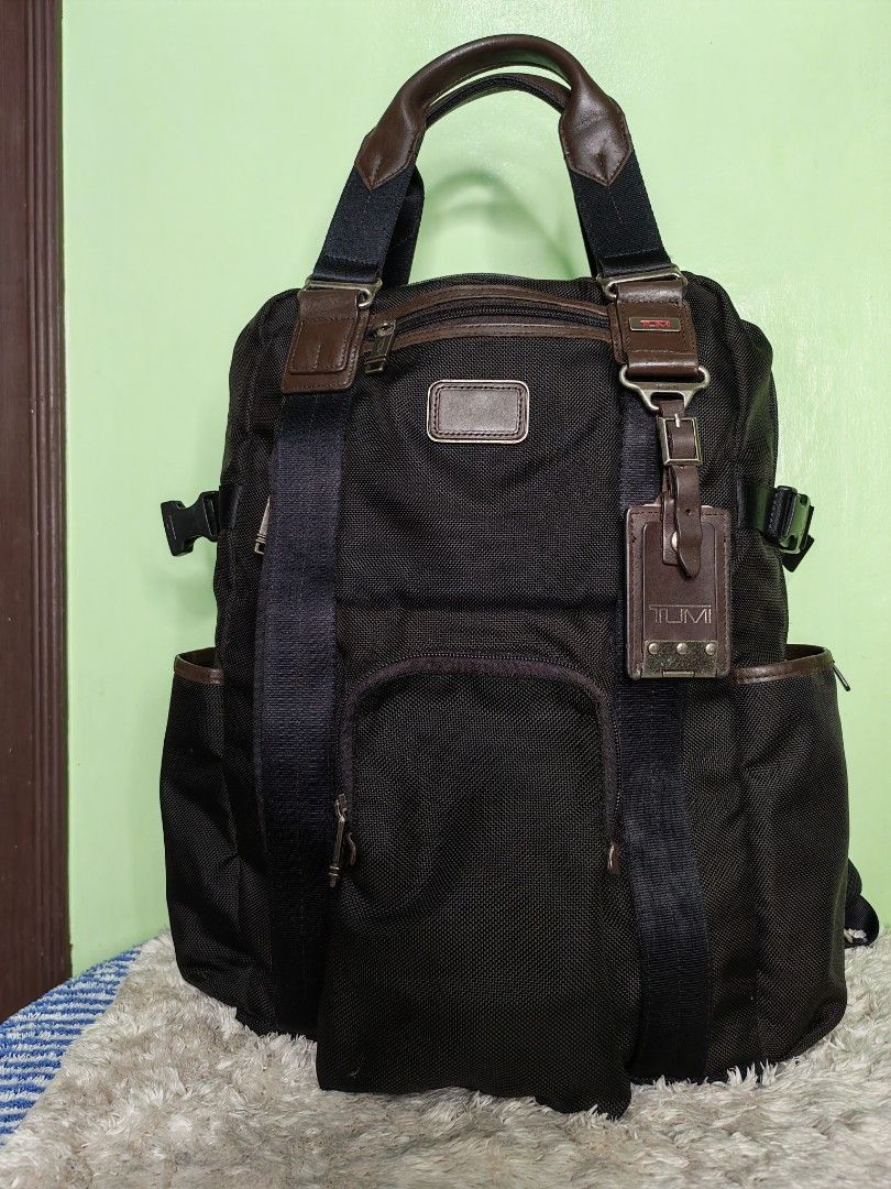 Tumi Alpha Bravo LeJeune (Category: Luxury Bags & Wallets) located in Iloilo. Submitted by blancroger_tumi (Listing ID 1446383096, Image 1). Description: - Tumi Le Jeune 2 Way Backpack - Durable Ballistic Nylon Material with Leather Accents - Multiple Interior and Exterior Pockets for Organization - Adjustable Straps for Maximum Comfort - Ideal for Travel, Work, or Daily Commute - Comes with Original Tumi Luggage Tag Attached - 2 Way Tote/Backpac