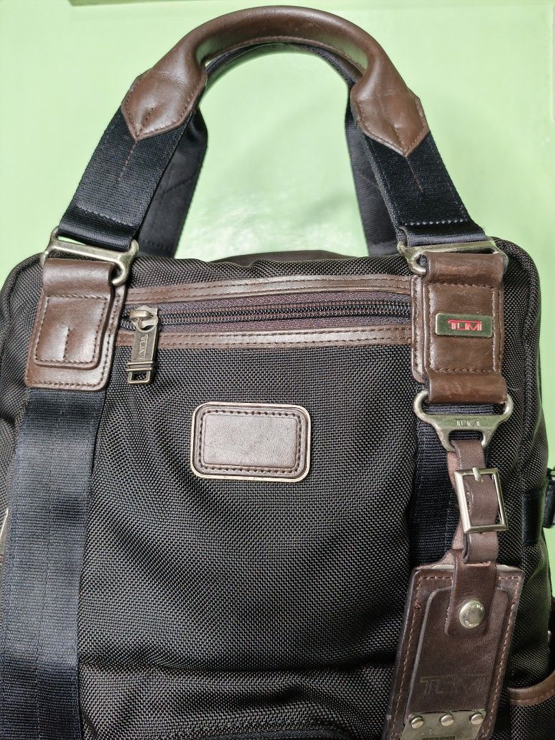 Tumi Alpha Bravo LeJeune (Category: Luxury Bags & Wallets) located in Iloilo. Submitted by blancroger_tumi (Listing ID 1446383096, Image 3). Description: - Tumi Le Jeune 2 Way Backpack - Durable Ballistic Nylon Material with Leather Accents - Multiple Interior and Exterior Pockets for Organization - Adjustable Straps for Maximum Comfort - Ideal for Travel, Work, or Daily Commute - Comes with Original Tumi Luggage Tag Attached - 2 Way Tote/Backpac
