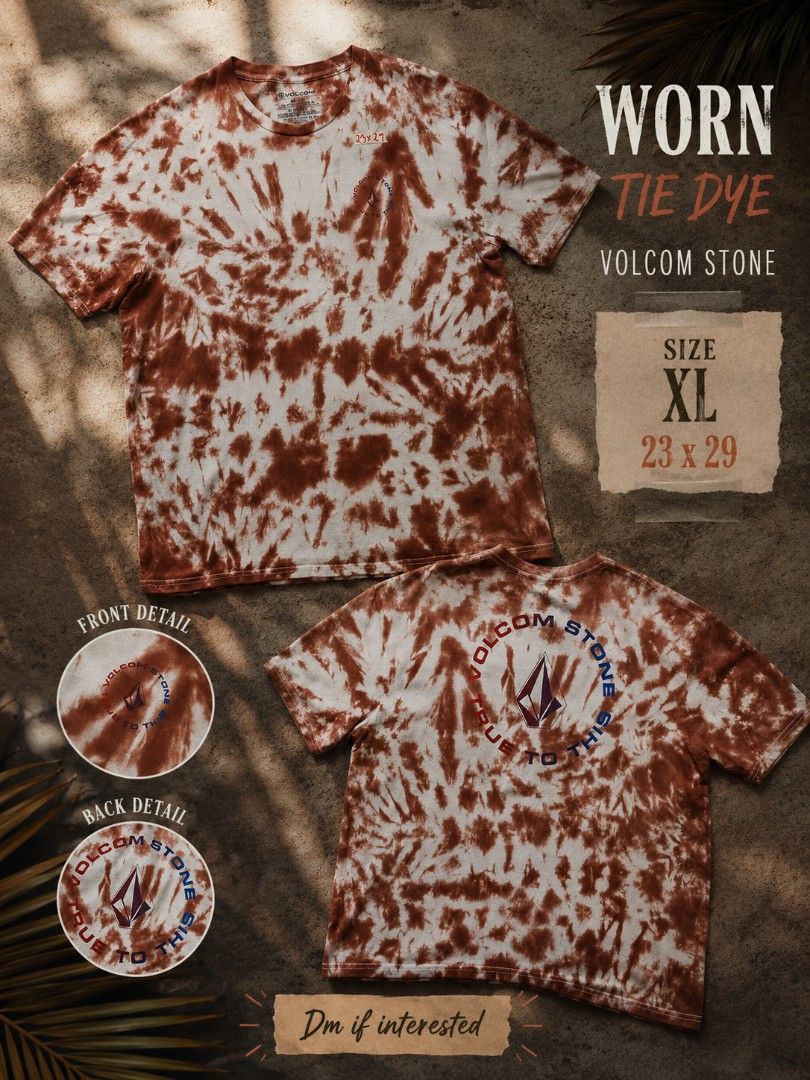 Volcom tie dye (Category: Activewear) located in Calamba. Submitted by melvinmanaig (Listing ID 1446446558, Image 1). Description: xl.