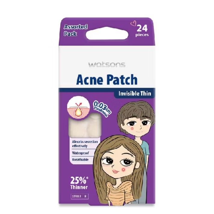 Watsons Acne Patch Invisible Thin 24 pcs Assorted Pack (Category: Face Care) located in Caloocan City. Submitted by mysticocean-122d (Listing ID 1446521390, Image 2). Description: .