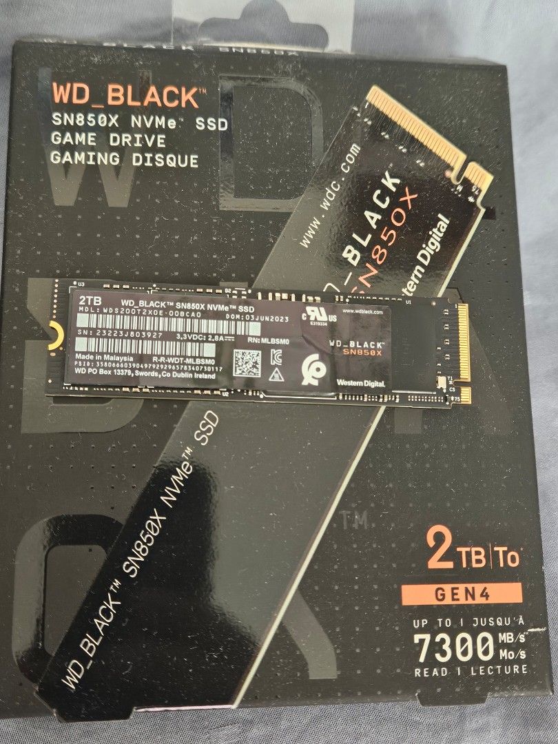 Wd BLACK SN850X SSD 2TB Gen4494780077290311680