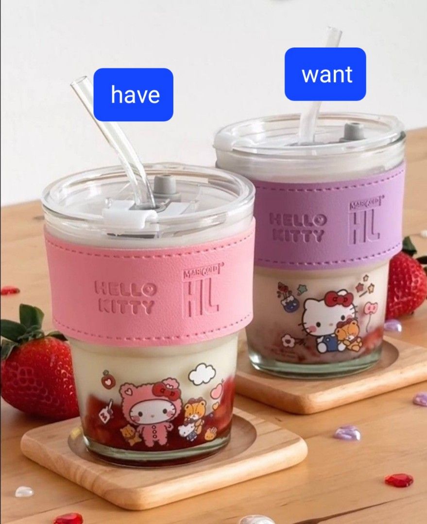 WTT HL Marigold Hello Kitty Glass Cup494586807599779840