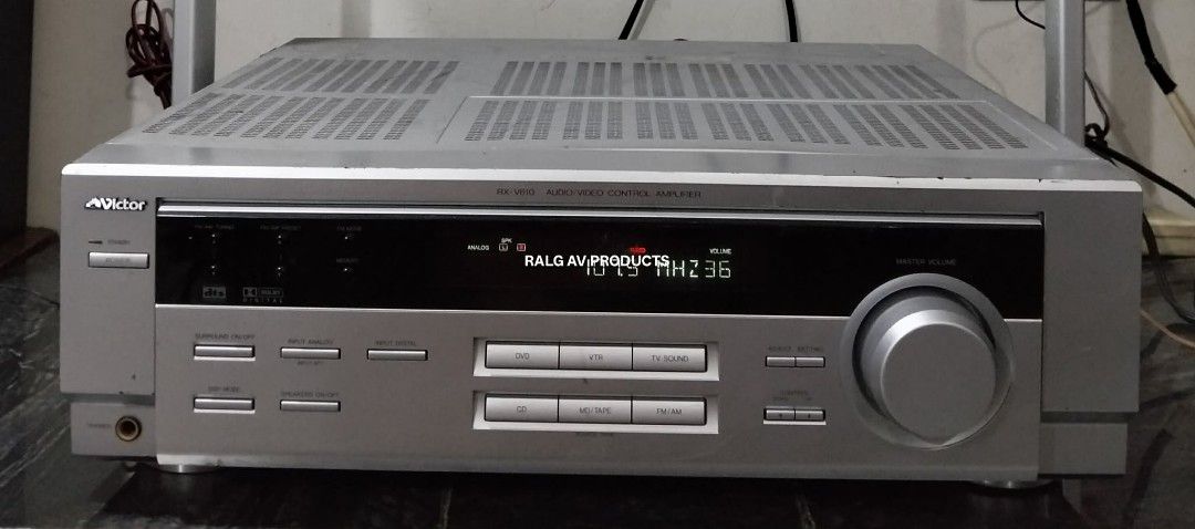 Victor-JVC AV AMPLIFIER, COMPLETE FM (Category: Soundbars, Speakers & Amplifiers) located in Bulacan. Submitted by ronald277077025 (Listing ID 1446510675, Image 3). Description: VICTOR-JVC 5.1 AV CONTROL AMPLIFIER RX-V610 100 WATTS X 5 POWER OUTPUT AM-FM COMPLETE FREQUENCY UPTO 108 MHZ DSP CONTROL FULLY OPERATIONAL MADE IN JAPAN 110 VOLTS DIMENSIONS:W43.5 x H14. 6 x D41. 6 cm 8.6kg Location: Sta Maria Bulacan Shipping at buyers expense.