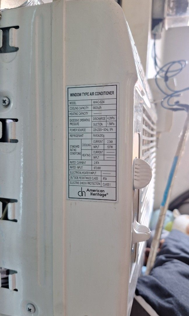 0.5hp American Heritage Window type Aircon (Category: Everything Else Others) located in Manila. Submitted by eunwoo2025 (Listing ID 1446577874, Image 3). Description: American Heritage 0.5hp No History of Repair Clean and Cold 100% Excellent Condition pwede magsama ng Aircon Technician para icheck. 5,500 fixed price.