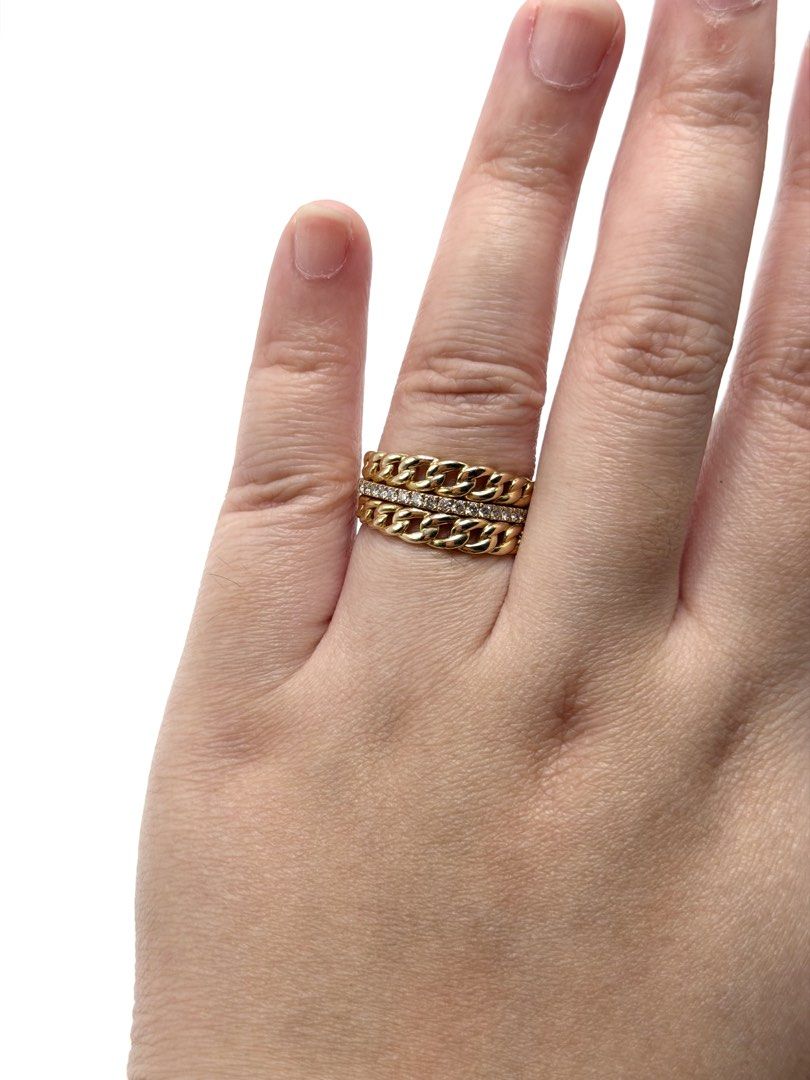 14K YELLOW GOLD CUBAN RING WITH DIAMONDS (Category: Rings) located in Imus. Submitted by booksniportia (Listing ID 1442300710, Image 3). Description: Details: - 14K YG - 6 Grams - Size 8 Guaranteed authentic/pawnable. Bring your best appraiser. This ring is from my mom’s personal collection, it is currently consigned at our jeweler in ATC but will be withdrawn for sure buyers ONLY to sell at carousell price. Or you may opt to view and buy from co