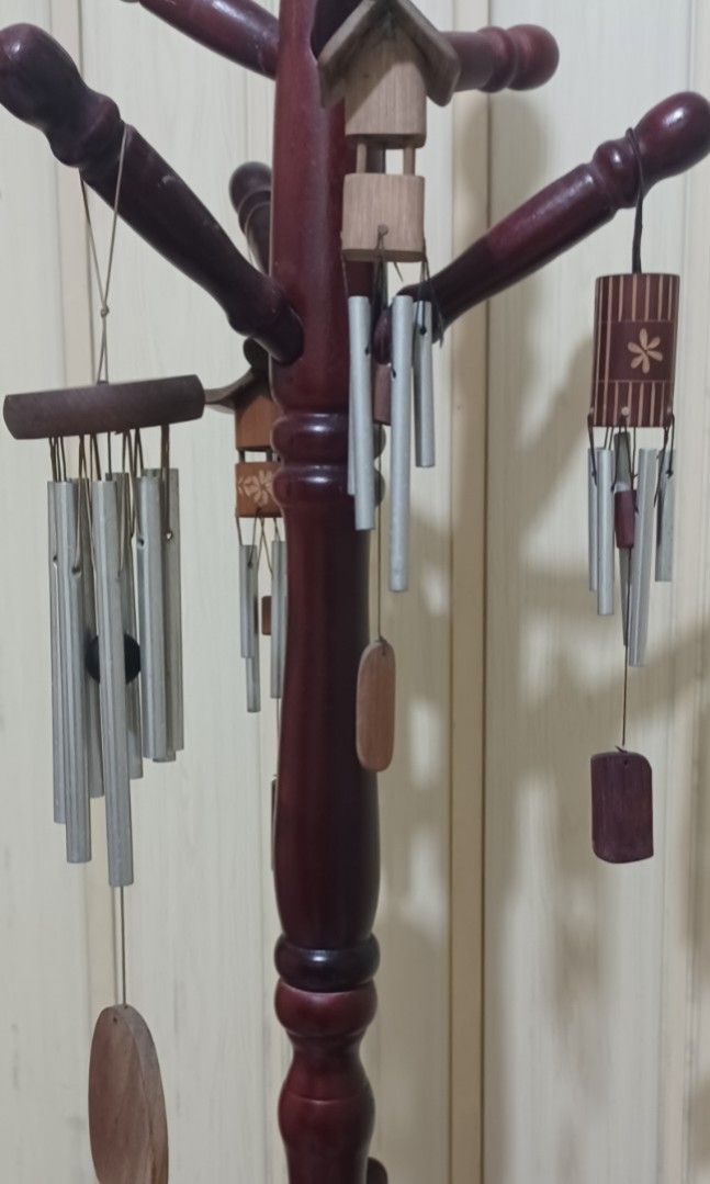 5 pcs. Wind Chime Collection Set (Category: Other Home Decor) located in Quezon City. Submitted by wjmae (Listing ID 1446049839, Image 1). Description: Beautiful decor bundle – ready to hang and display right away! ✅ WHAT YOU GET: - Set of 5 Unique Wind Chimes: • 1 – Classic wide‑top wooden cap style with long silver‑tone tubes • 1 – Pagoda‑style carved wood top with floral inlay detail • 2 – Cute little birdhouse‑shaped top • 1 – Cylinder style 