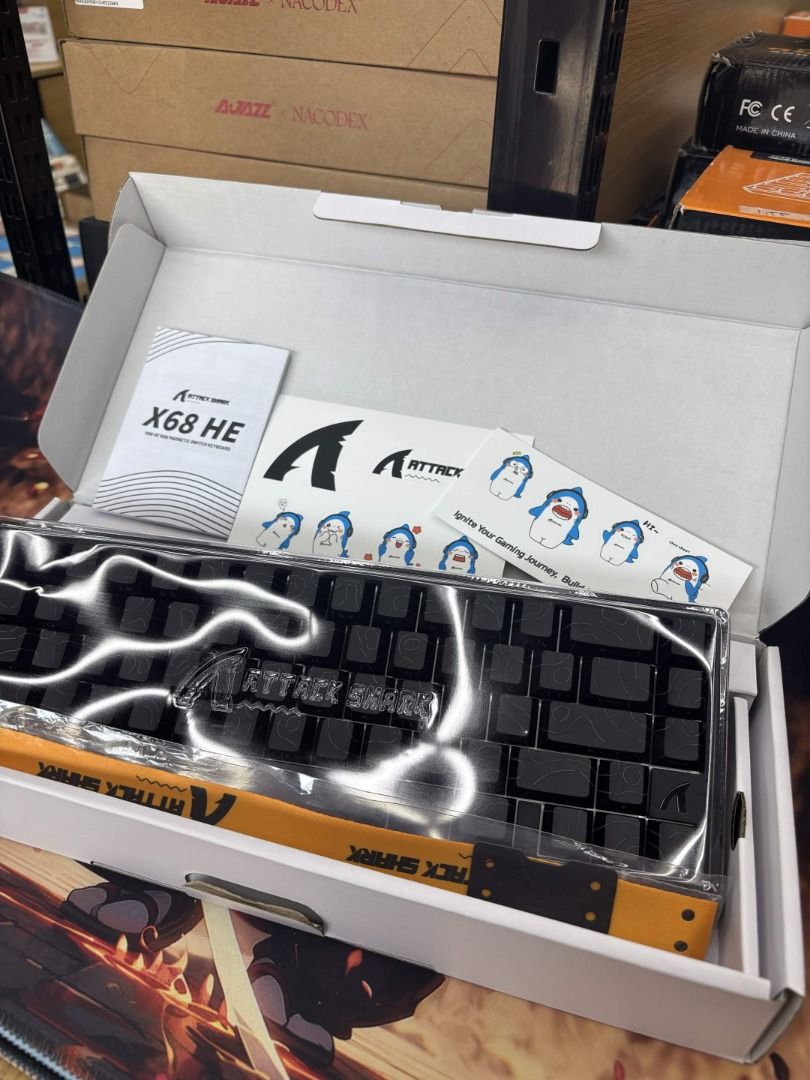 ⌨️ ATTACK SHARK X68 HE 60% MAGNETIC GAMING KEYBOARD (Category: Computer Keyboard) located in Manila. Submitted by gigaware (Listing ID 1446620813, Image 1). Description: ⌨️ ATTACK SHARK X68 HE 60% MAGNETIC GAMING KEYBOARD 💵 Only ₱2,199! 📦 Wholesale Orders Available ✨ Features: • 60% Compact Layout (66 Keys) • Hot-Swappable PCB (Compatible with N-Pole Downward Magnetic Switches) • Magnetic Linear Switches • PBT Double-Shot Keycaps • South-Facing