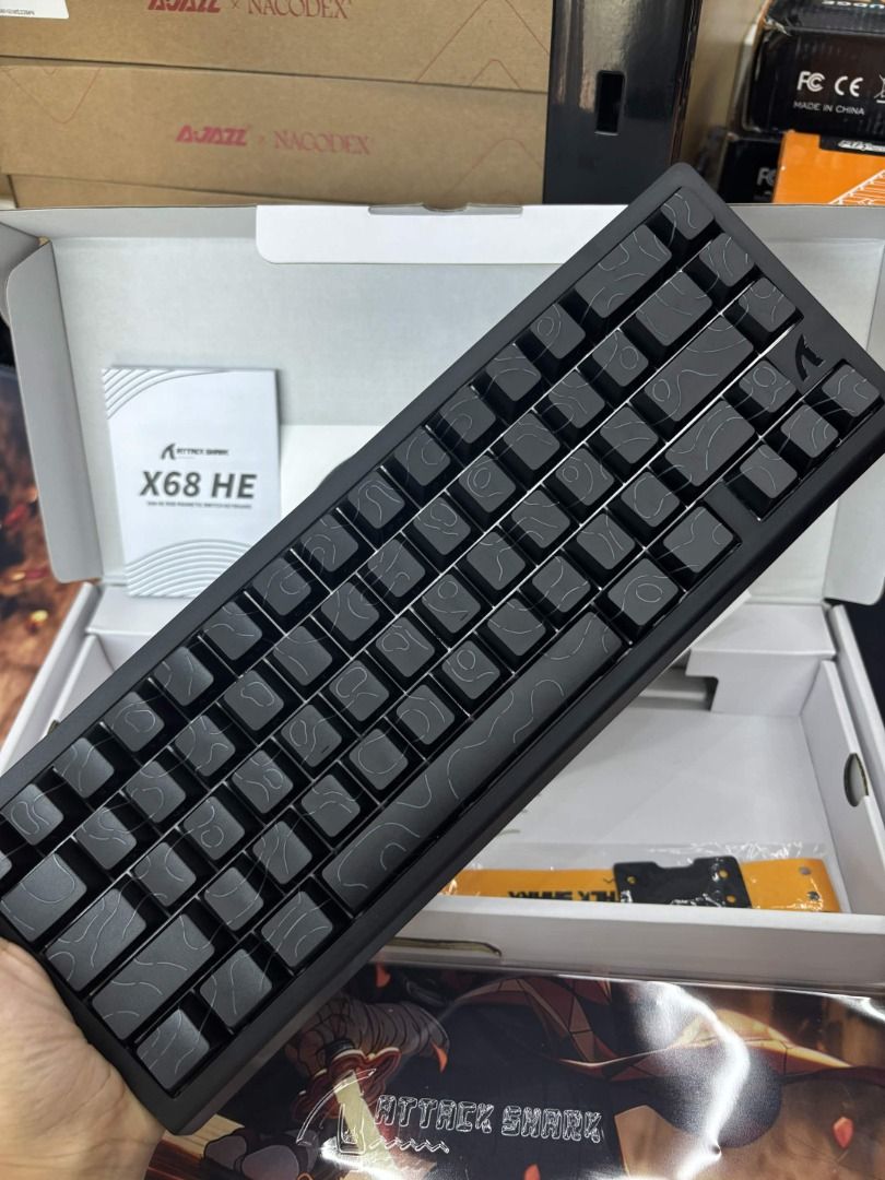 ⌨️ ATTACK SHARK X68 HE 60% MAGNETIC GAMING KEYBOARD (Category: Computer Keyboard) located in Manila. Submitted by gigaware (Listing ID 1446620813, Image 2). Description: ⌨️ ATTACK SHARK X68 HE 60% MAGNETIC GAMING KEYBOARD 💵 Only ₱2,199! 📦 Wholesale Orders Available ✨ Features: • 60% Compact Layout (66 Keys) • Hot-Swappable PCB (Compatible with N-Pole Downward Magnetic Switches) • Magnetic Linear Switches • PBT Double-Shot Keycaps • South-Facing