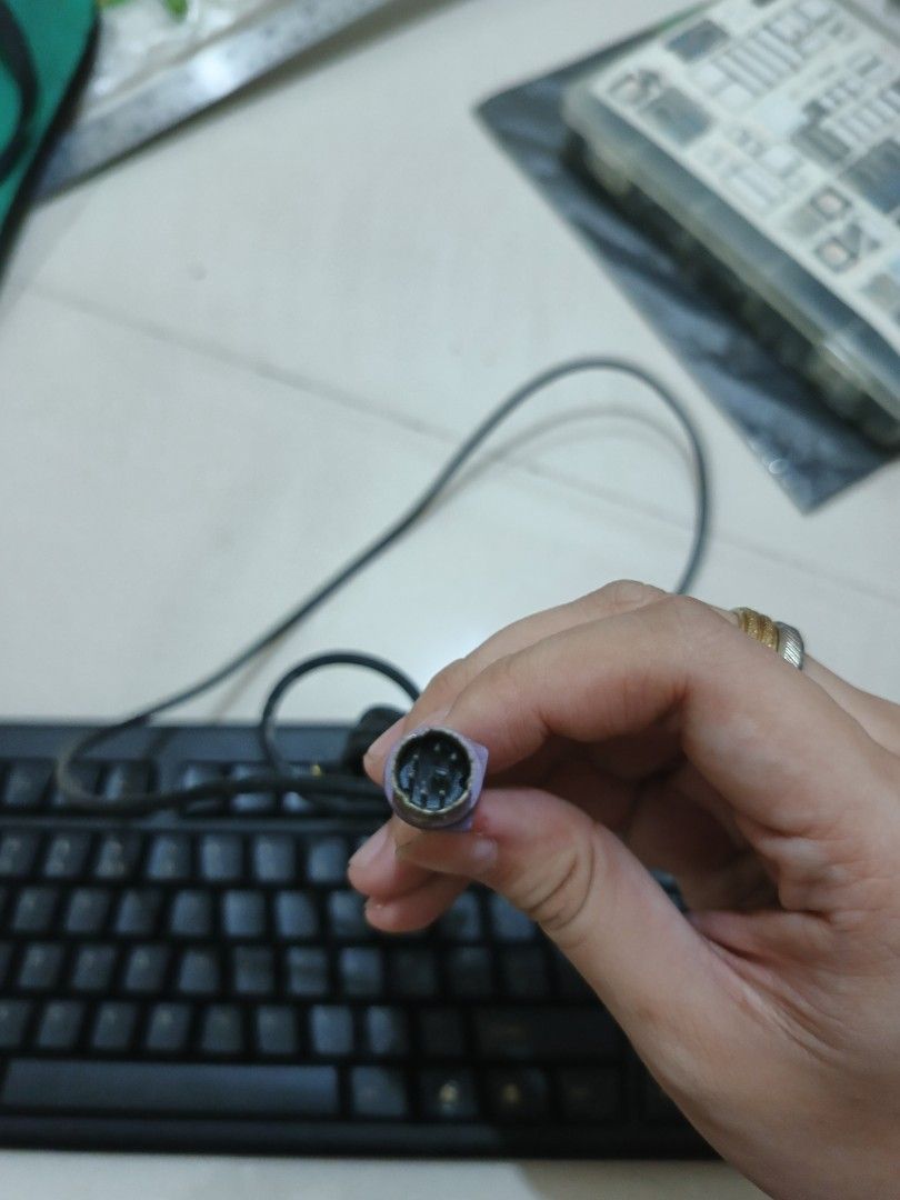 A4Tech PS/2 Keyboard with Numeric Keypad (Category: Computer Keyboard) located in Manila. Submitted by alfonsopre35042 (Listing ID 1446600670, Image 2). Description: - Black A4Tech keyboard - Full numeric keypad - PS/2 connection - Cable is a bit tangled - Some dust on keys - untested working before mastock na lng for years RFS: declutter and need funds for my cats and my medication ‎ ‎payment via gcash or thru UnionBank.
