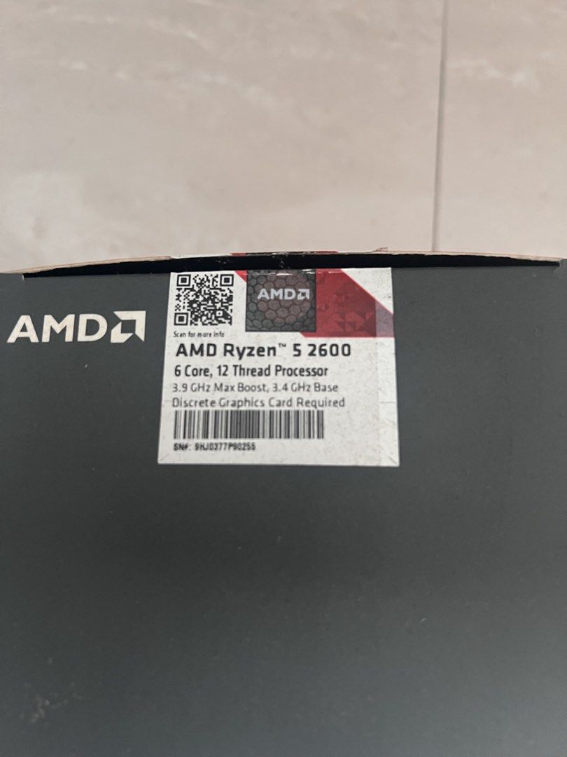 AMD Ryzen 5 2600 6-Core 12-Thread Processor495598295351316481
