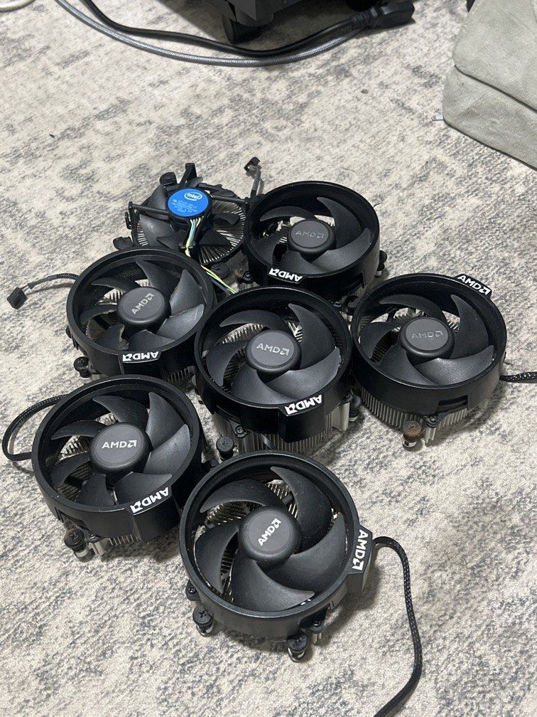 AMD stock CPU coolers + Intel stock CPU cooler ( ALL 7 FOR $12)