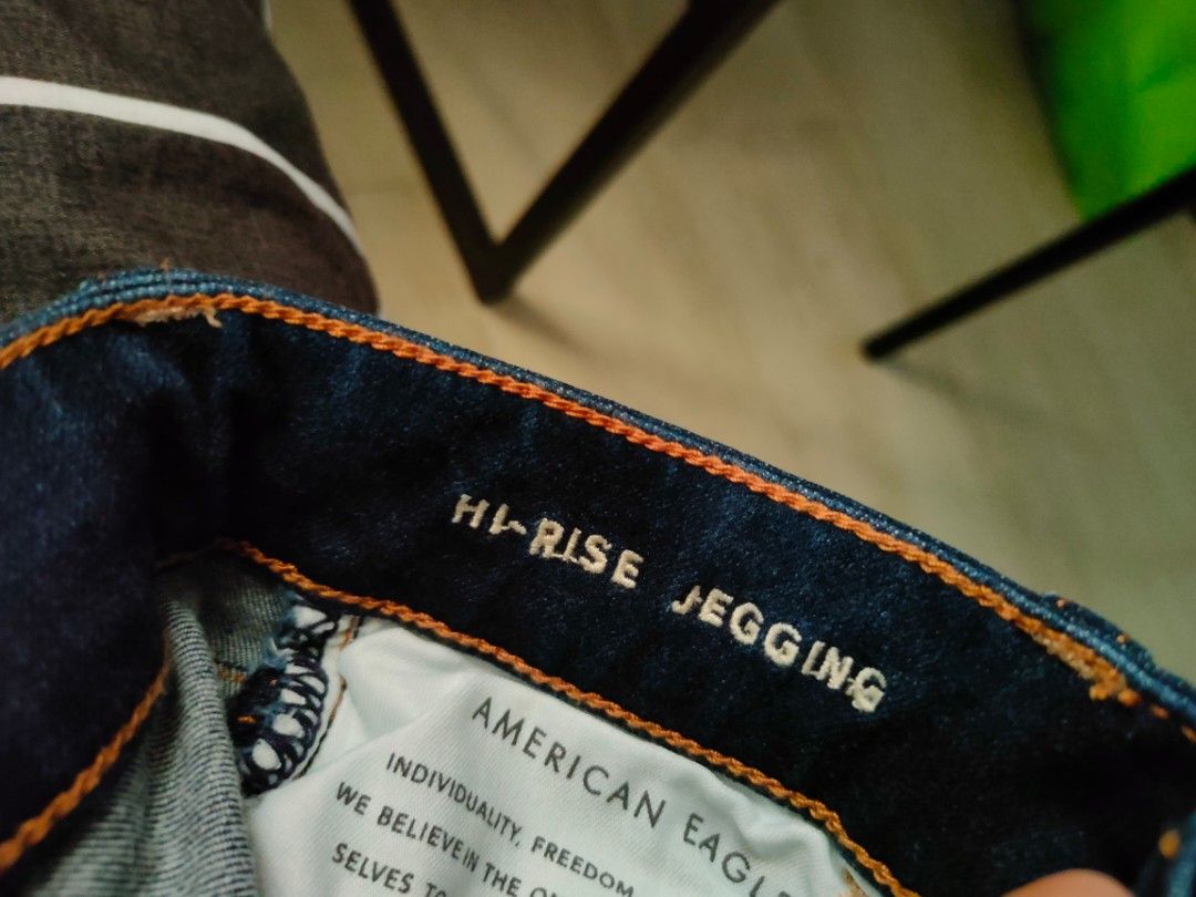 Jeans / Pants / Jeggings American Eagle Hi-Rise (Category: Jeans) located in Manila. Submitted by thatstyle (Listing ID 1446555053, Image 2). Description: - American Eagle -Rise Jeggings - Dark Wash Denim - Size: 4 Regular - Comfortable Stretch Fabric - Ideal for Everyday Wear - Selling because they don't fit anymore.
