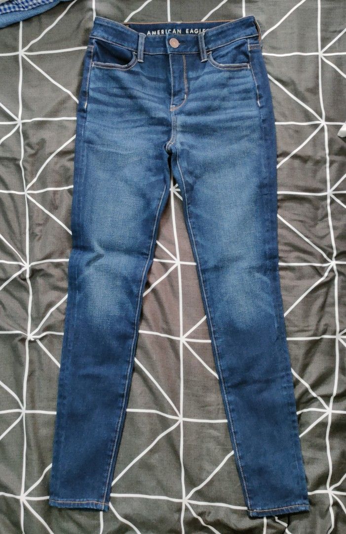 Jeans / Pants / Jeggings American Eagle Hi-Rise (Category: Jeans) located in Manila. Submitted by thatstyle (Listing ID 1446555053, Image 1). Description: - American Eagle -Rise Jeggings - Dark Wash Denim - Size: 4 Regular - Comfortable Stretch Fabric - Ideal for Everyday Wear - Selling because they don't fit anymore.