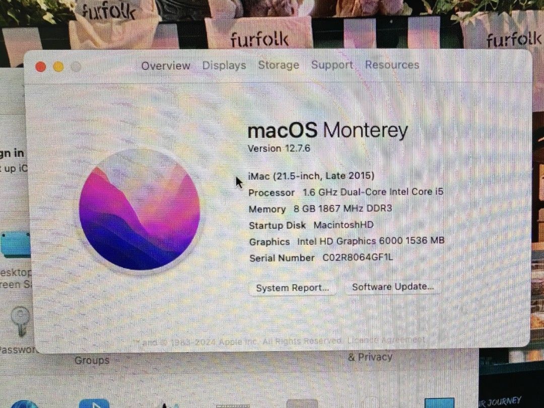 Apple iMac 21.5-inch Late 2015495821438647029761