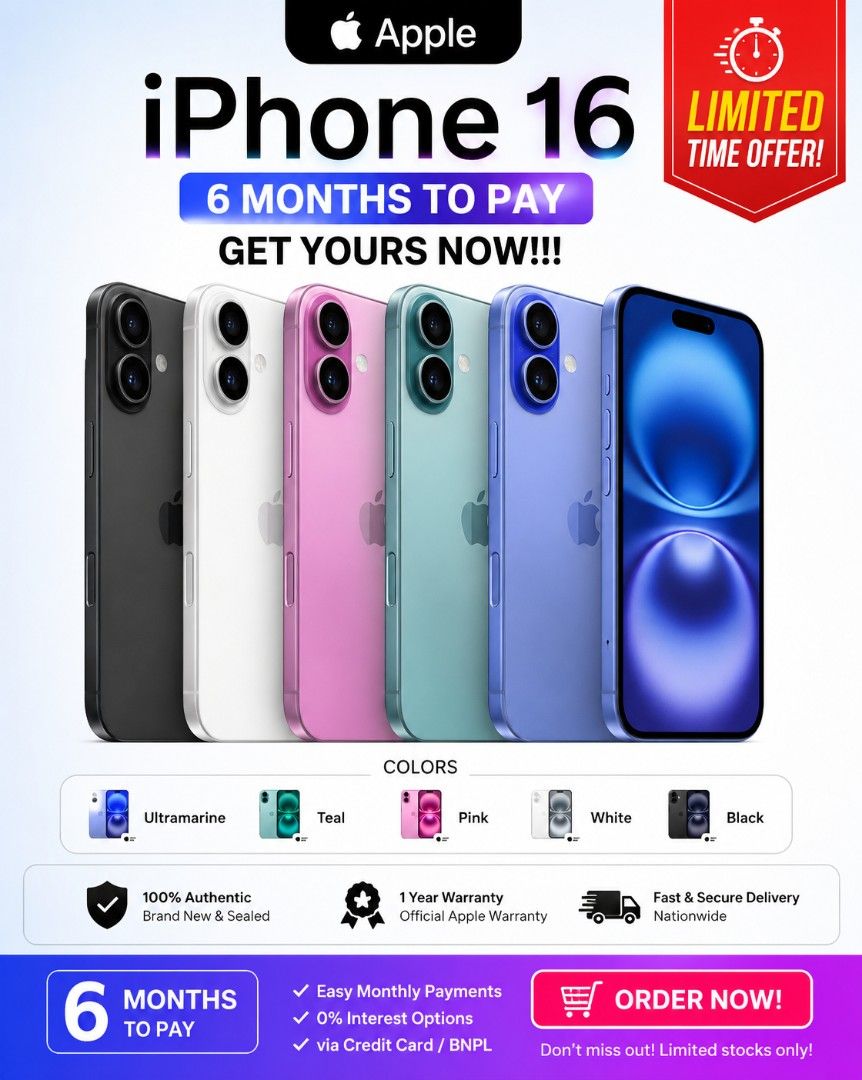 Apple iPhone 16‎ ‎ ‎ (Category: iPhone 16 Series) located in Caloocan City. Submitted by mysticocean-122d (Listing ID 1446646391, Image 1). Description: .