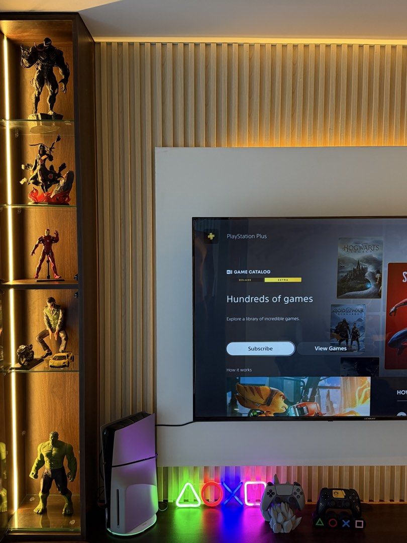 BGC Staycation Airbnb booking (Category: Apartments & Condos) located in Taguig. Submitted by modestasuites (Listing ID 1446637948, Image 2). Description: Stay in the heart of Uptown BGC at this newly furnished 1 bedroom unit with a 55” Smart TV, 300 Mbps WiFi, and self check-in. The space is gaming-inspired, complete with PlayStation 5 Pro 30th Anniversary Limited Edition w/ PS Plus Extra subscription for hundred of game choices! airbnb.com/h/bg