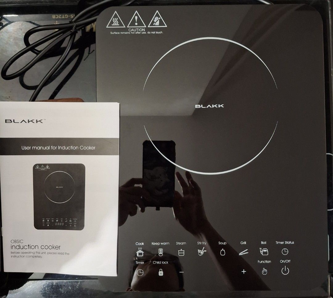 Induction Cooker with free induction pot, 7 Preset Programs (Category: Cookers) located in Marikina City. Submitted by sakura1010 (Listing ID 1446551353, Image 1). Description: - BLAKK Induction Cooker - Free Induction pot with glass cover included - Automatic Pan Recognition - 7 Preset Cooking Programs - 8 Temperature Settings - 3-Hour Timer - Overheat Protection - Auto Shut-off Safety Feature - User Manual Included.