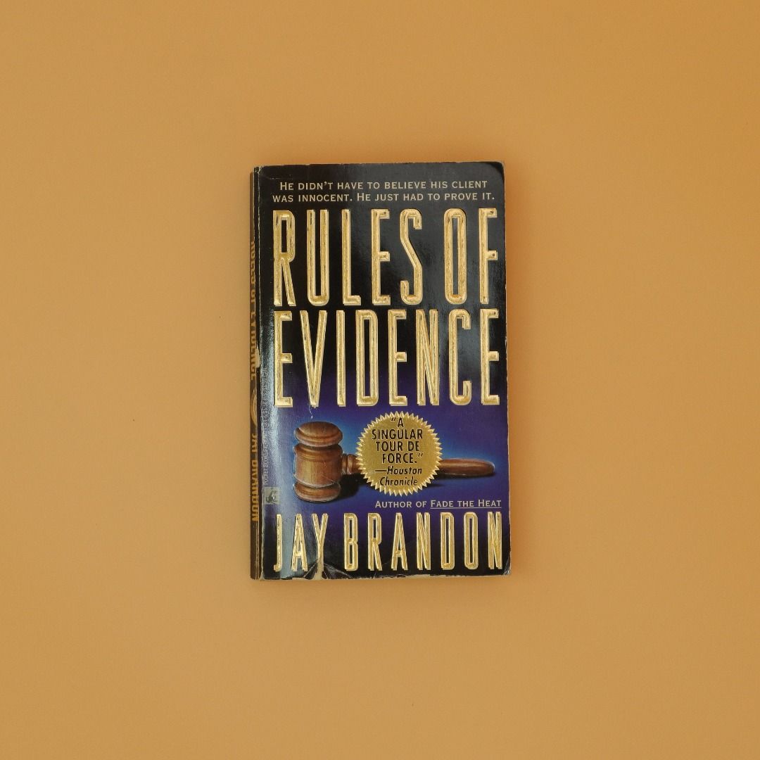 [BOOK] Rules of Evidence by Jay Brandon (Category: Textbooks) located in Taguig. Submitted by saisangsulok (Listing ID 1446562200, Image 1). Description: Rules of Evidence by Jay Brandon 90 php Specifications: - secondhand - paperback - with tanning pages - with cracks on spine - some fold marks on edges of cover - torn edge on the lower left of the back cover Other Info: 🛒 done reading, decluttering 📍Venice Grand Canal Mall, Mckinley Hill, Tag