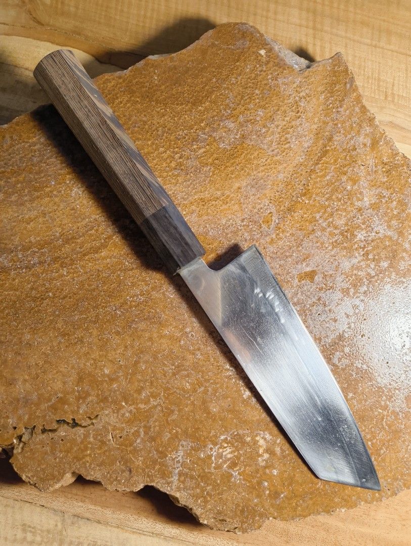 Bunka Japanese Knife (Category: Knives & Chopping Boards) located in Las Pinas. Submitted by jmmac86574 (Listing ID 1446605061, Image 2). Description: Bunka Japanese Knife (reprofiled & rehandled) kanji was erased due to restoration and polishing razor sharp and ready to use free shipping nationwide.