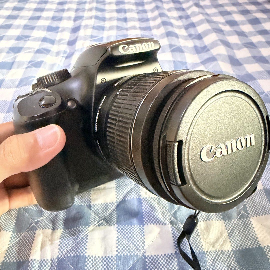 Canon EOS 1100D DSLR Camera with Lens (Category: Cameras) located in Manila. Submitted by swiftgem_e3844a (Listing ID 1446577343, Image 2). Description: - Canon EOS 1100D camera - Includes Canon lens - Ideal for beginners - User-friendly controls - Perfect for travel and everyday photography.