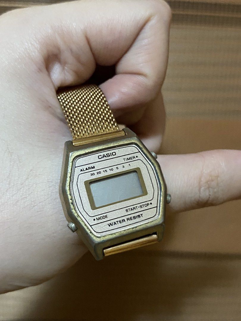 CASIO Vintage Rose Gold Mini Watch (Category: Women's Watches) located in Santa Rosa. Submitted by k3nnyclths (Listing ID 1446658967, Image 3). Description: Casio mini watch for women, bought when we're in Japan last 2024, haven't used that much but had been slightly faded around sa face ng watch (see pictures) but not that noticeable so still wearable. buy at ur own risk, selling super low. ps: as is only, no more box .