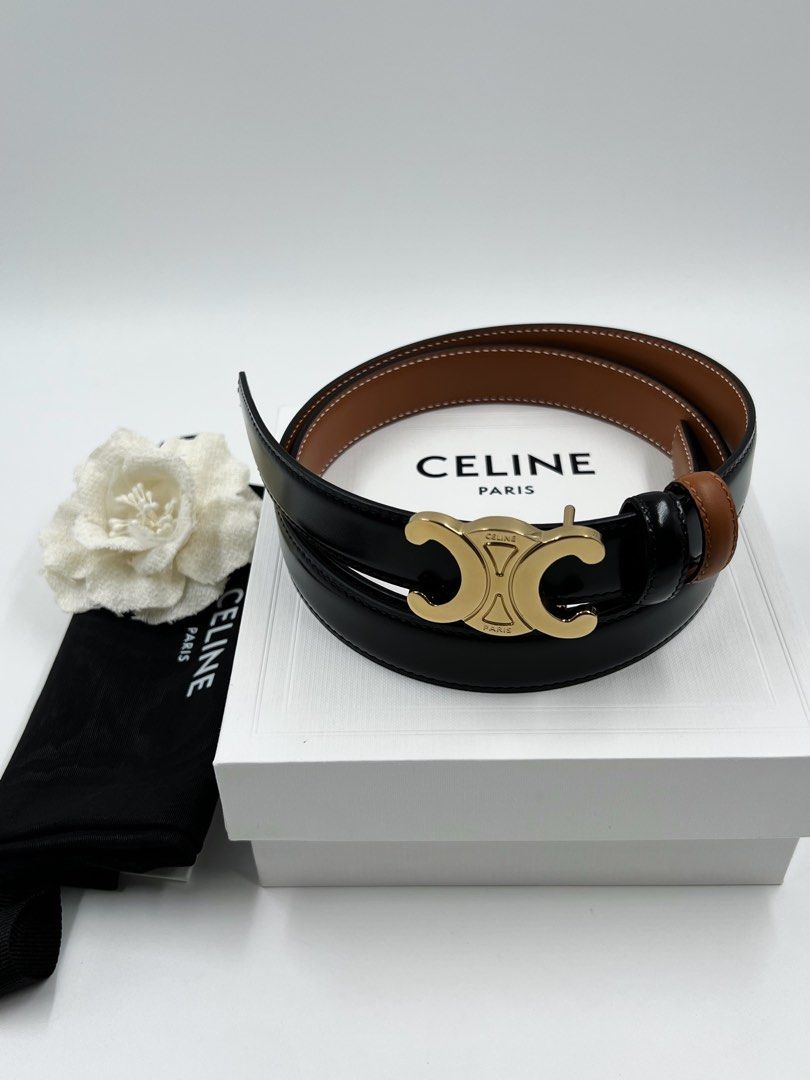 ⚜️Celine Reversible Belt - Tan/Black (Category: Luxury Accessories) located in Makati City. Submitted by 90sangel (Listing ID 1446441573, Image 1). Description: •Item: Celine Reversible belt ⚜️ •Size: 70-110cm available •Condition: Excellent! no hidden issue *Includes box dustbag and celine envelope / paperbag .