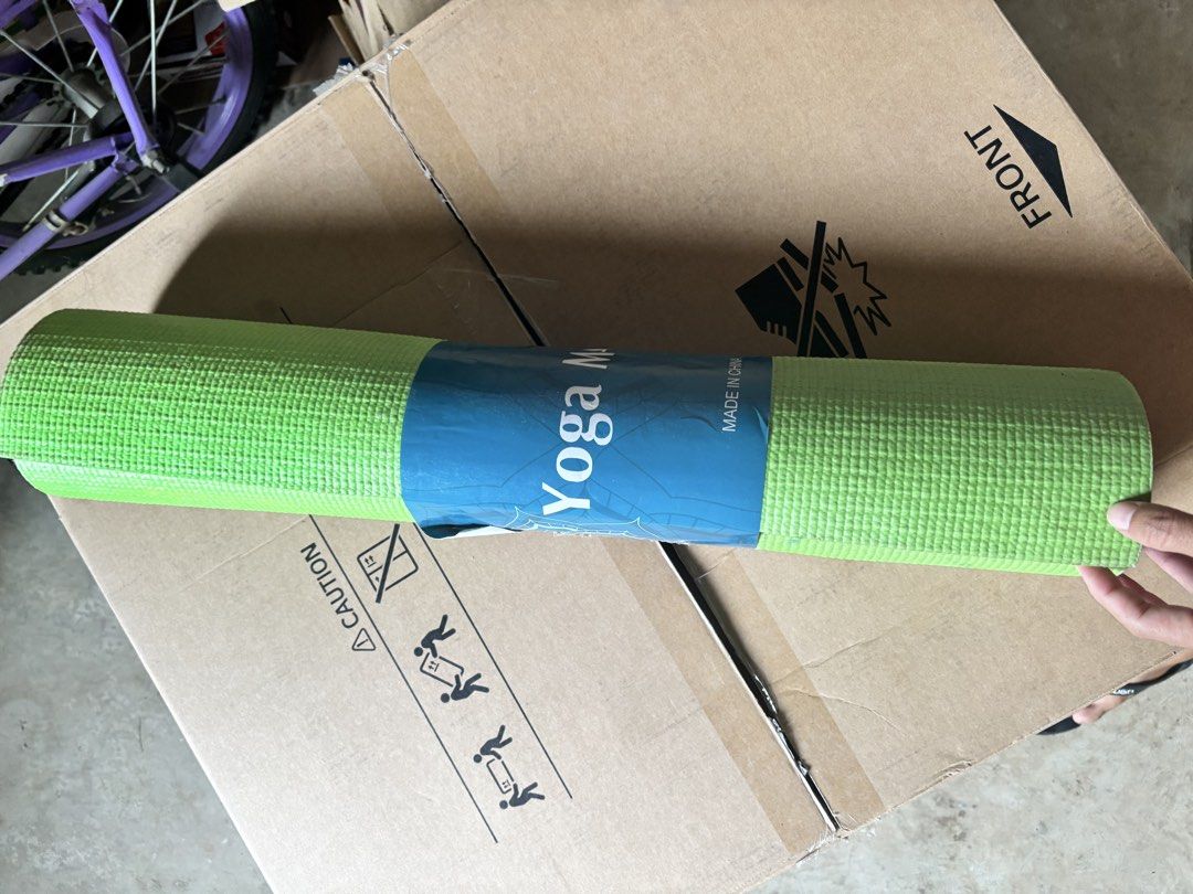 Decathlon Yoga Mat Essential (Category: Exercise Mats) located in Manila. Submitted by maeann.nv (Listing ID 1446662416, Image 2). Description: - Decathlon Yoga Mat - Color: Grey - Excellent grip for yoga sessions - Easy to roll up and transport - Ideal for home practice or gym use Unused. Kept in storage. 250 each.