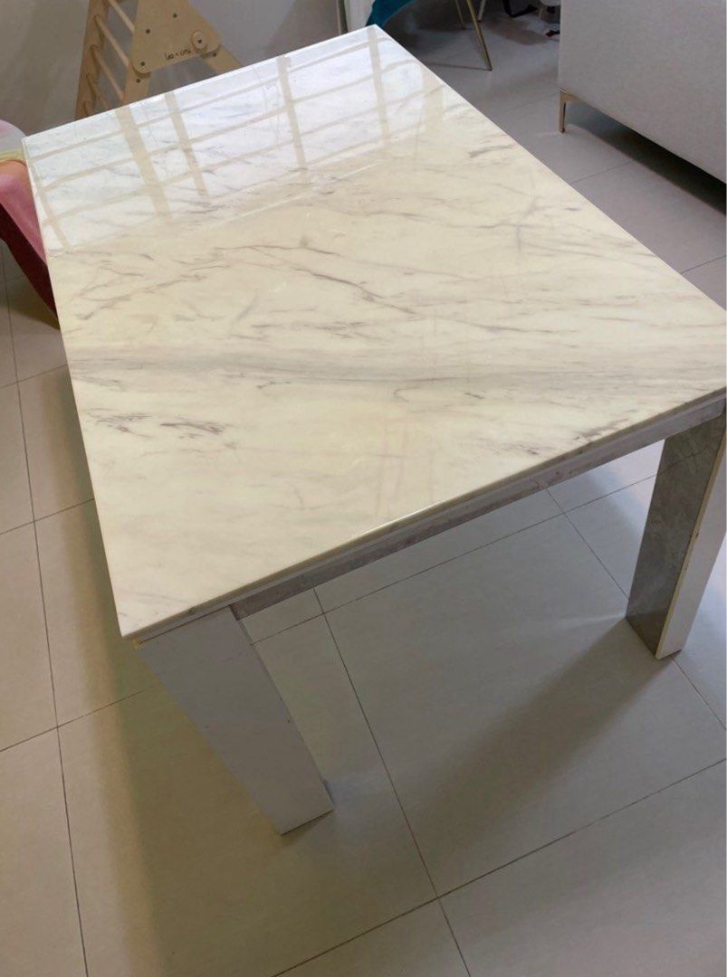 Dining Table (Category: Tables & Sets) located in Singapore. Submitted by dianajy (Listing ID 1446721183, Image 1). Description: 85*135 Self collect 4seater Without chairs stickers on the table legs.