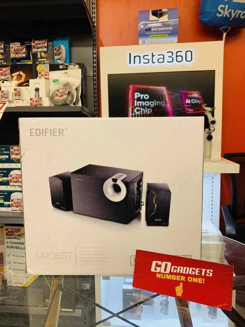 Edifier M206BT Wireless Bluetooth Speaker with Subwoofer Black (Category: Soundbars, Speakers & Amplifiers) located in Makati City. Submitted by gogadgetsmakati (Listing ID 1446538175, Image 1). Description: .