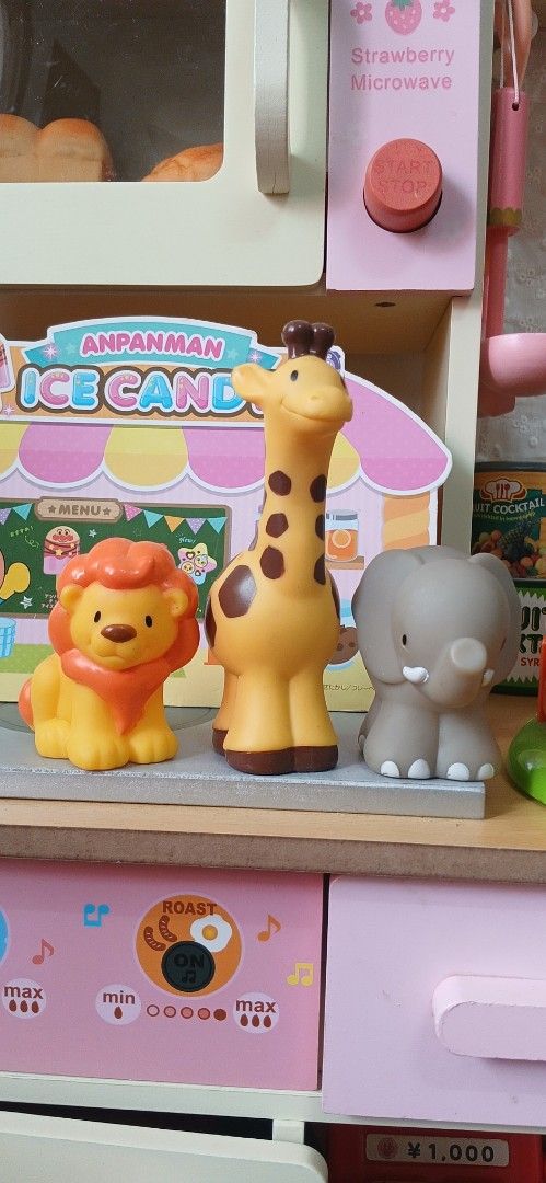 ELC Happyland Zoo Animals set (Category: Kids Toys) located in Quezon City. Submitted by hanna_96 (Listing ID 1446546575, Image 2). Description: - Giraffe, lion, and elephant figures only - Cage NOT included. - Encourages imaginative play. - Figures made of durable plastic. - Ideal for children who love animals..