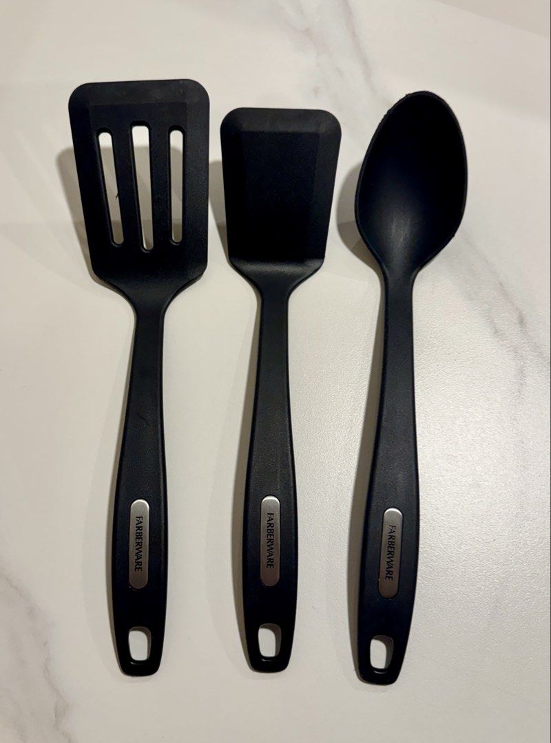 Farberware Black Spatula Set with Spoon495669983828387840