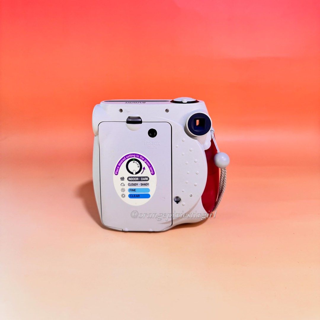 Fujifilm Instax Mini 7s Instant Camera (Category: Cameras) located in Bulacan. Submitted by orangepixiestixgirl (Listing ID 1446716999, Image 2). Description: ‼️message me on ig, @orangepixiestixgirl for inquiries and transactions‼️ ‼️CAN’T REPLY HERE‼️ Fujifilm Instax Mini 7s Instant Camera —This camera has an automatic electronic flash and a programmed electronic shutter. —Flash and Zoom working. —Uses 4pcs Double AA battery —Uses Fujifilm Inst