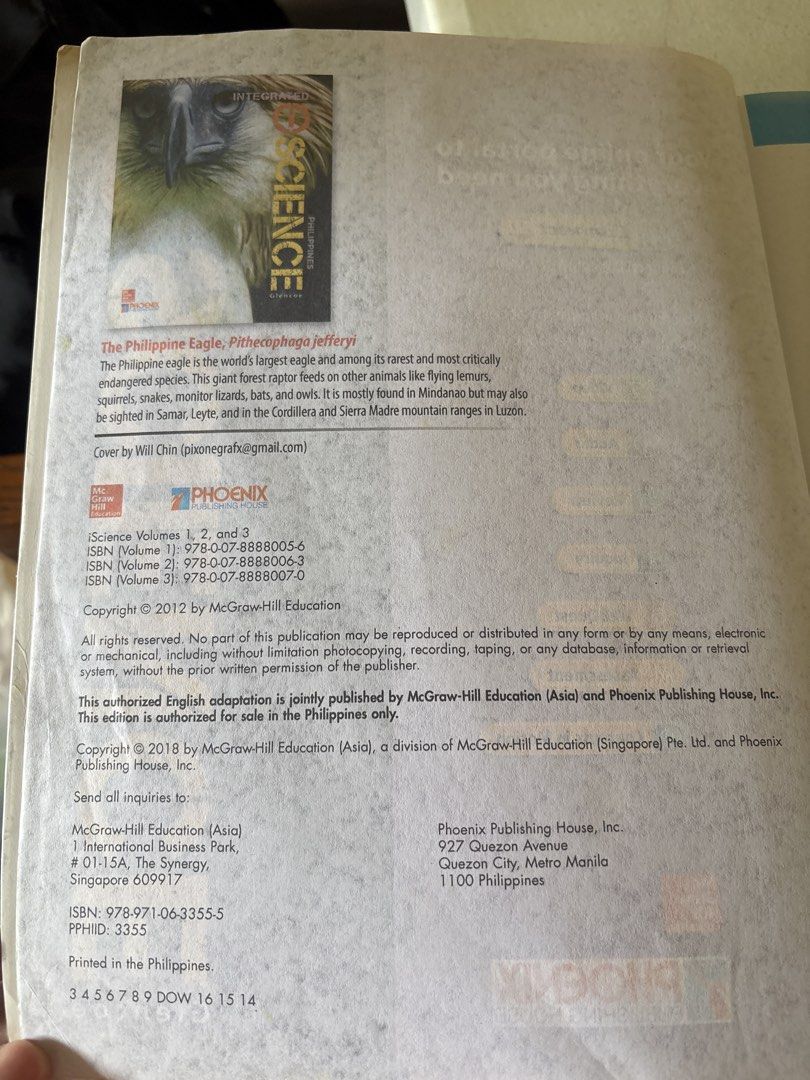 Glencoe Integrated Science Philippines Textbook by Phoenix Glencoe (Category: Textbooks) located in Manila. Submitted by astrids.closet (Listing ID 1446571837, Image 3). Description: - Integrated Science textbook for the Philippines - Published by Phoenix Publishing House and Glencoe - Covers: Matter, Motion & Energy, Earth's Dynamic Planet - Explores: The Sun, Moon, Solar System, Ecology, Environmental Impacts - Ideal resource for science studen