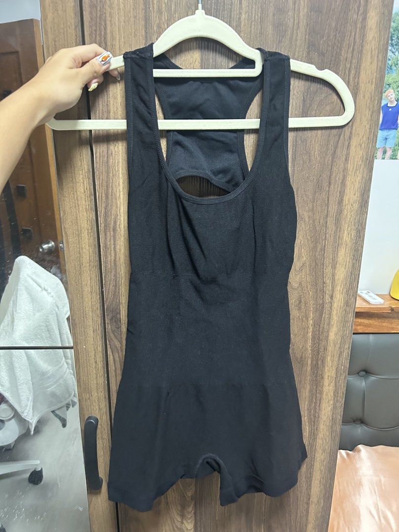 Hottie Diary Seamless One Piece Body Suit (Category: Sleeveless) located in Quezon City. Submitted by juremimi (Listing ID 1446661097, Image 1). Description: - Sleek black racerback bodysuit - Made with stretchy material for a comfortable, flexible fit - Seamless - Only used once.