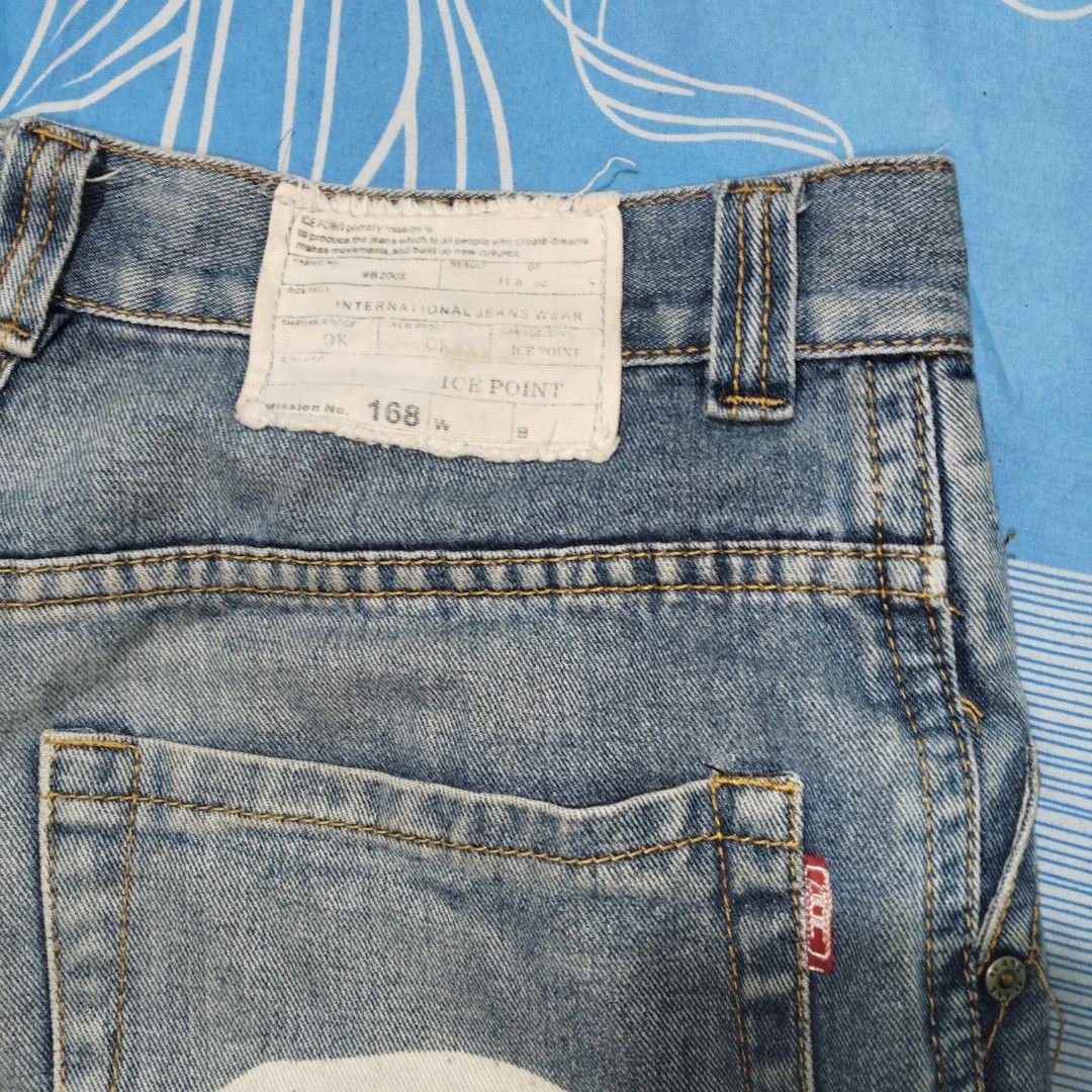 Ice point skull denim (Category: Jeans) located in Victorias. Submitted by purelion-6f41 (Listing ID 1446675003, Image 3). Description: ICE POINT DENIM 💀 SIZE:32 LENGHT:40 THIGH:12 LEG HOLE:8 EXCELLENT CONDITION NEED WASH COLOR RATE:9.5/10 LOC: VICTORIAS CITY NEG OCC 📌.