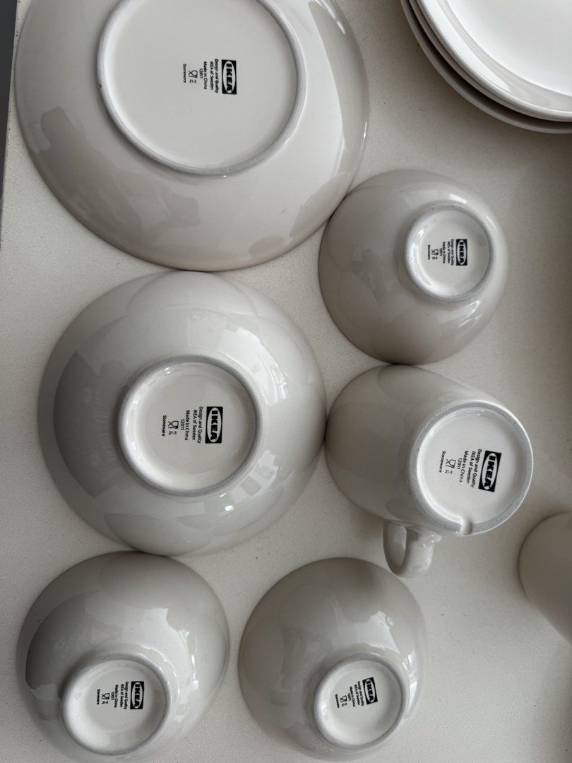 IKEA Stoneware Dinnerware Set - White495663888320450563